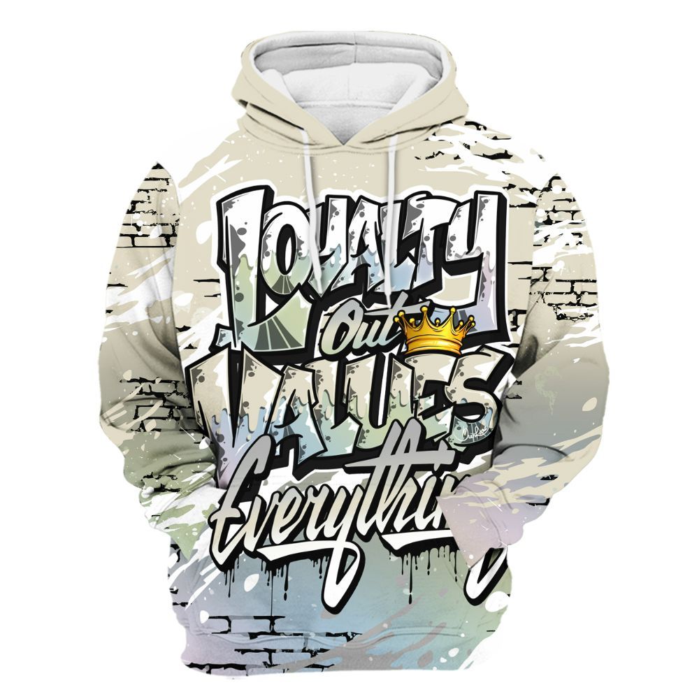 Hoodie To Match Joins Year Of The Snake 5s - Values Of Loyalty Drip All Over Print
