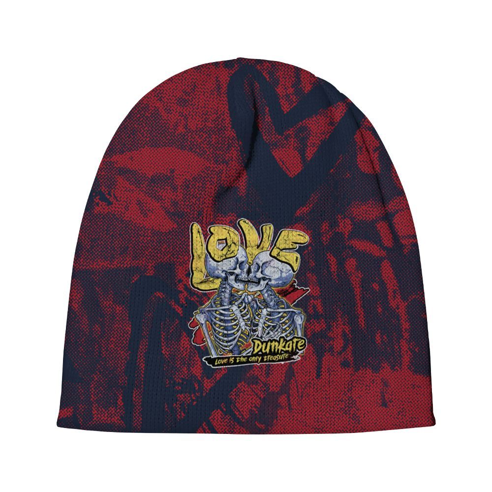 Dunkare Dunk Low COJP What The 2024 Hat - Skull Love Beanie Hat