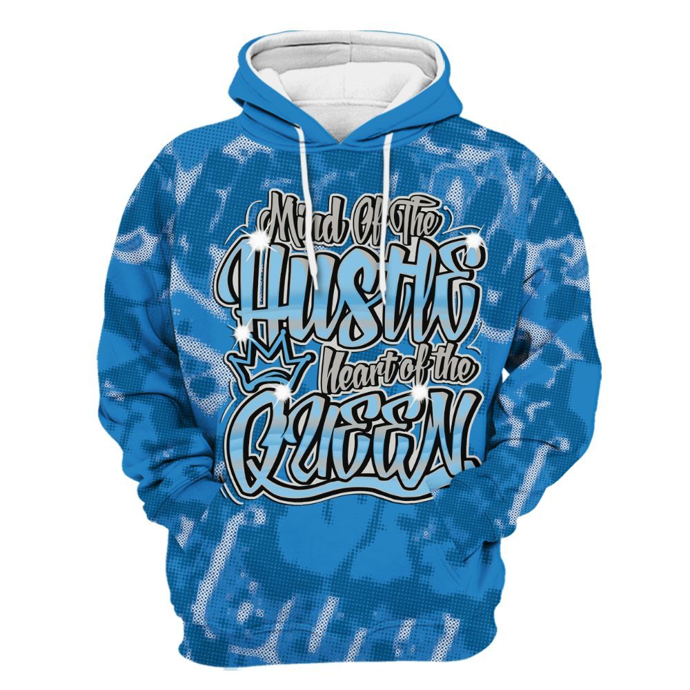 Hoodie To Match Industrial Blue 4s - Hustles Heart Queens Street All Over Print