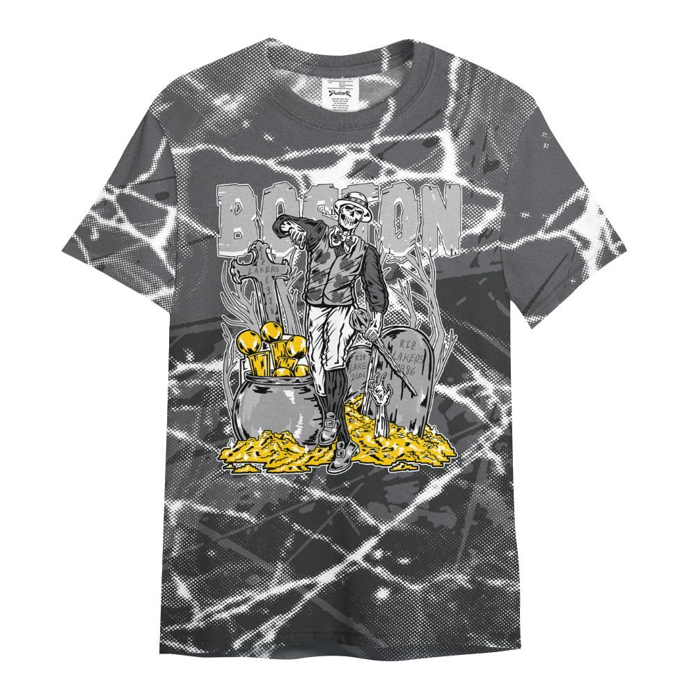 Shirt To Match White Thunder 4s - Goldrush Skeleton Profound All Over Print