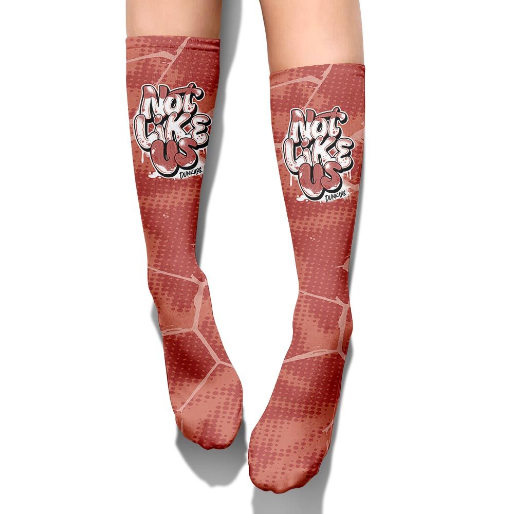 Sock To Match Dune Red 13s - None Like Us Graphic