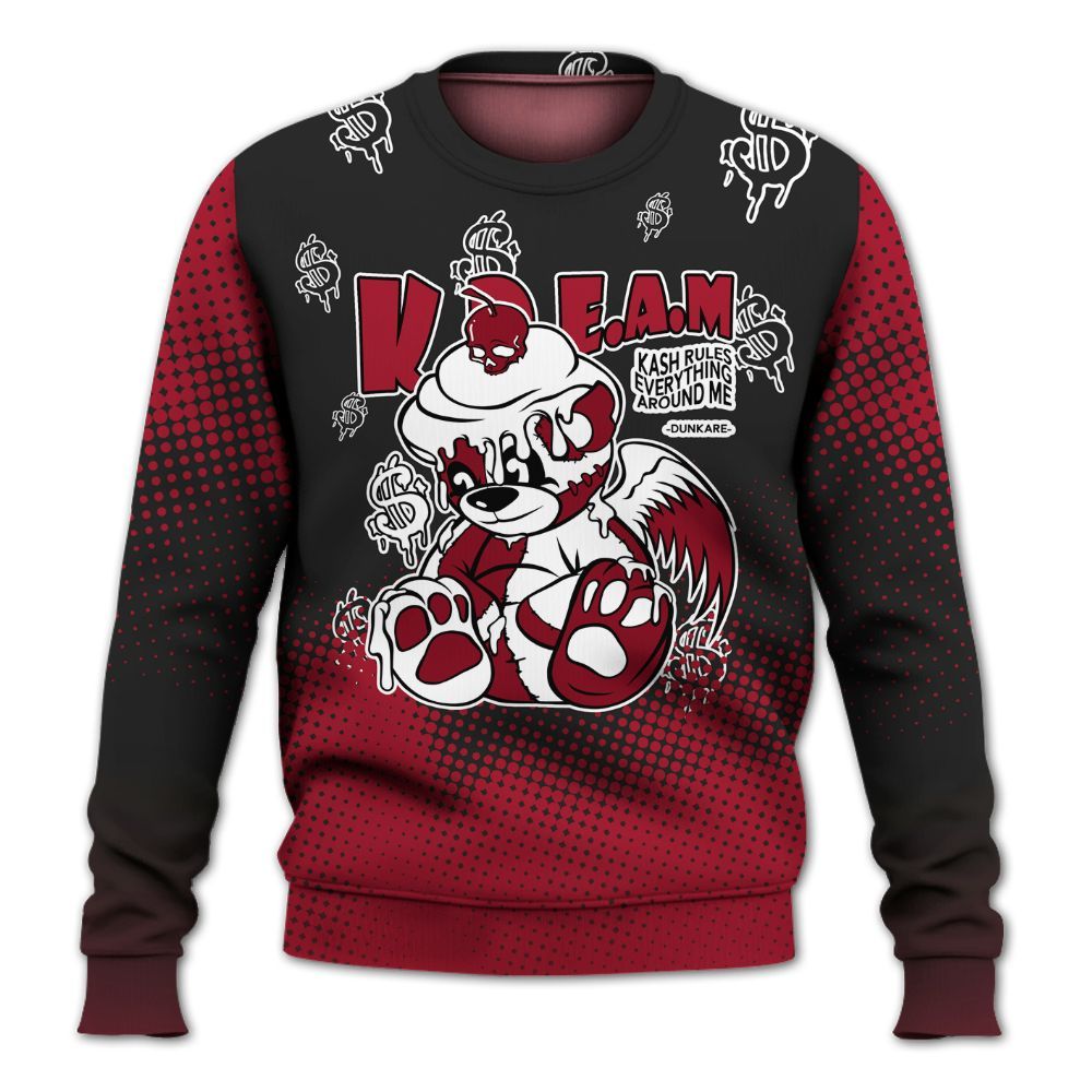 Sweatshirt To Match High OG Black Toe Reimagined 1s - Loot Bear Unique Drip All Over Print