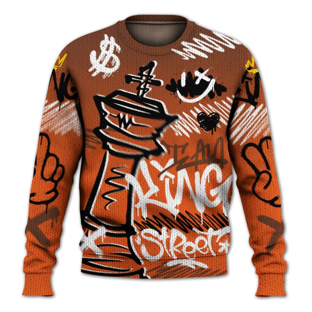 Knitted Sweater To Match High OG Starfish 1s - Street King Chess Streetwear