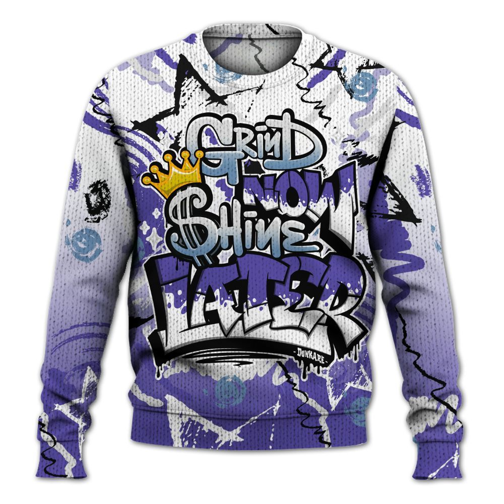Knitted Sweater To Match Retro Concord 5s - Grind Shine Later Drip