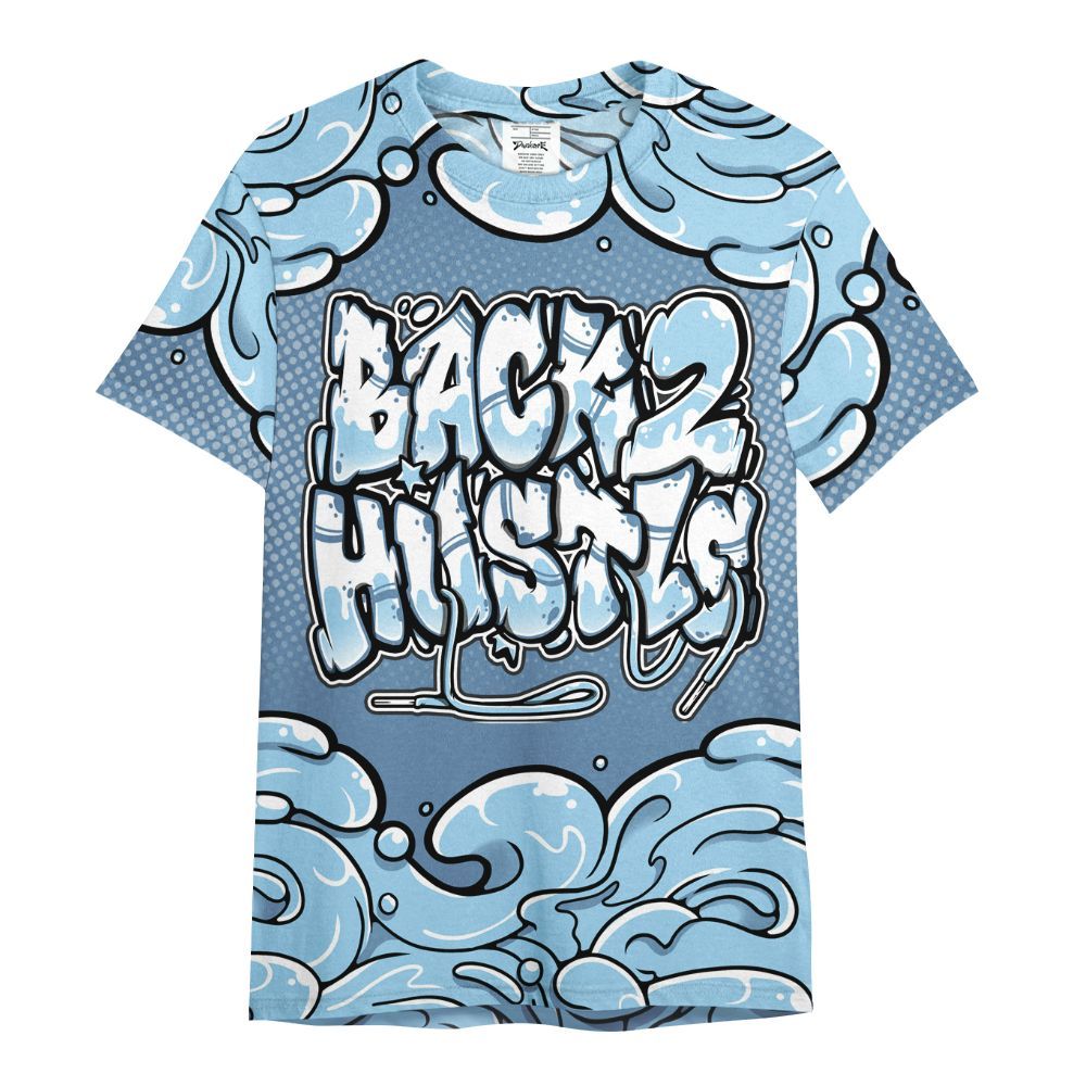 Shirt To Match Legend Blue 11s - Back 2 Hustles Typo All Over Print