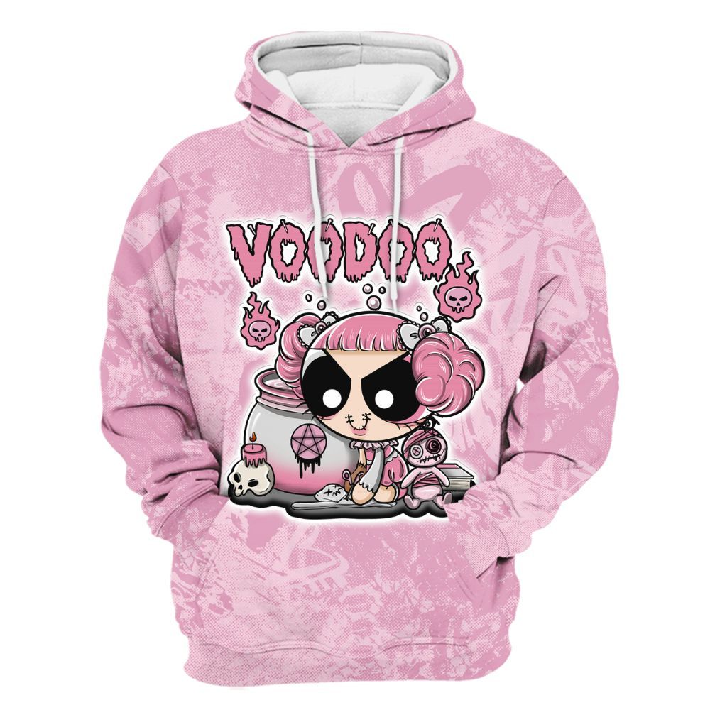 Hoodie To Match Orchid 4s - Voodooz Heart Grunge All Over Print