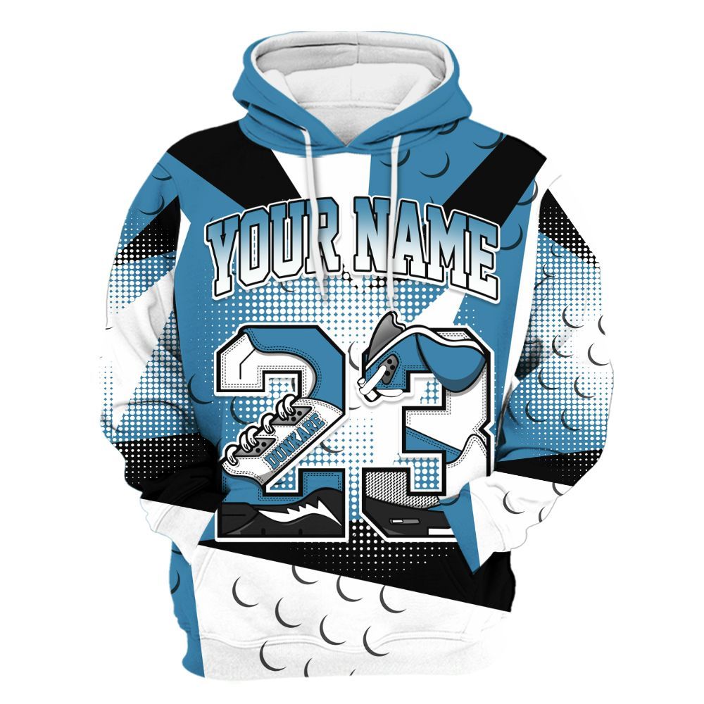 Hoodie To Match High OG UNC Reimagined 1s - Poly Custom Name Number 23 5s All Over Print