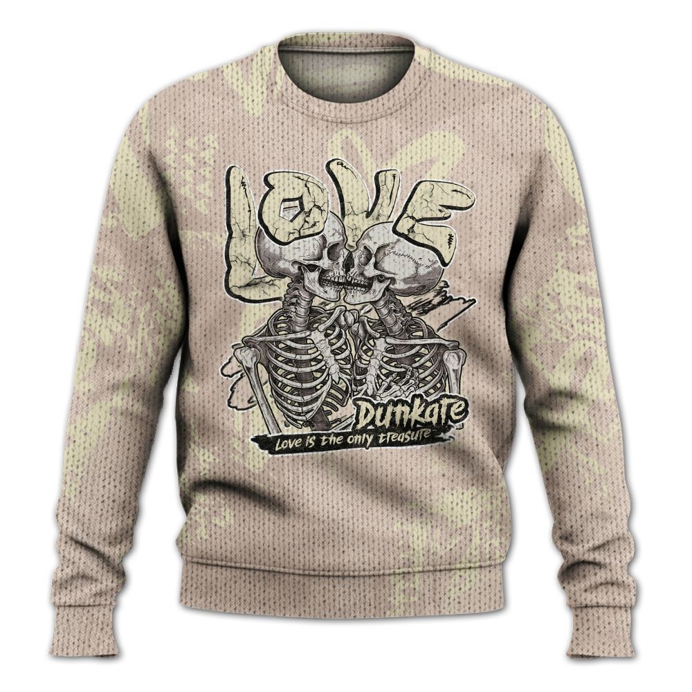 Knitted Sweater To Match A Ma Maniere X Fossil Stone 4s - Skull Love