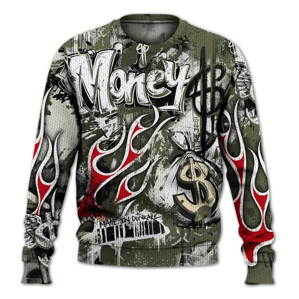 Knitted Sweater To Match Travis Scott Low OG Medium Olive 1s - The Best Money