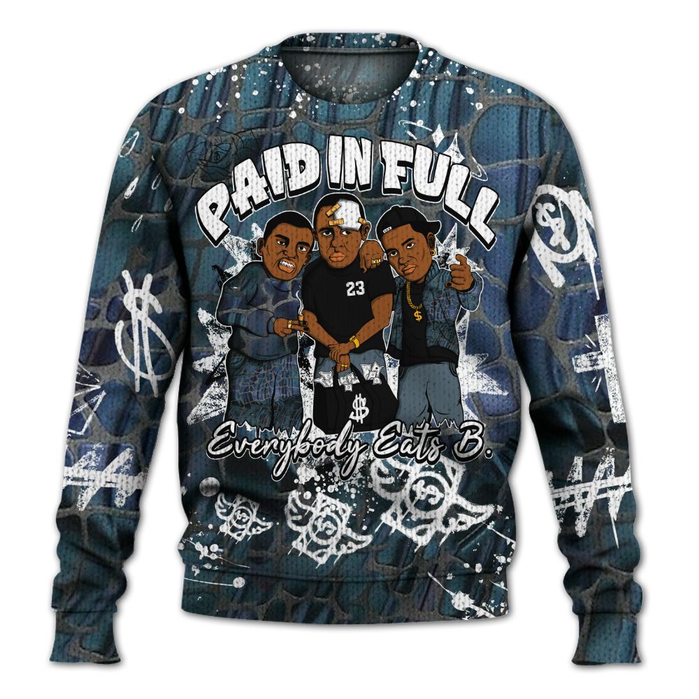 Knitted Sweater To Match Air Foamposite Kazuya Mishima - Everybody Paid In Full Crayon