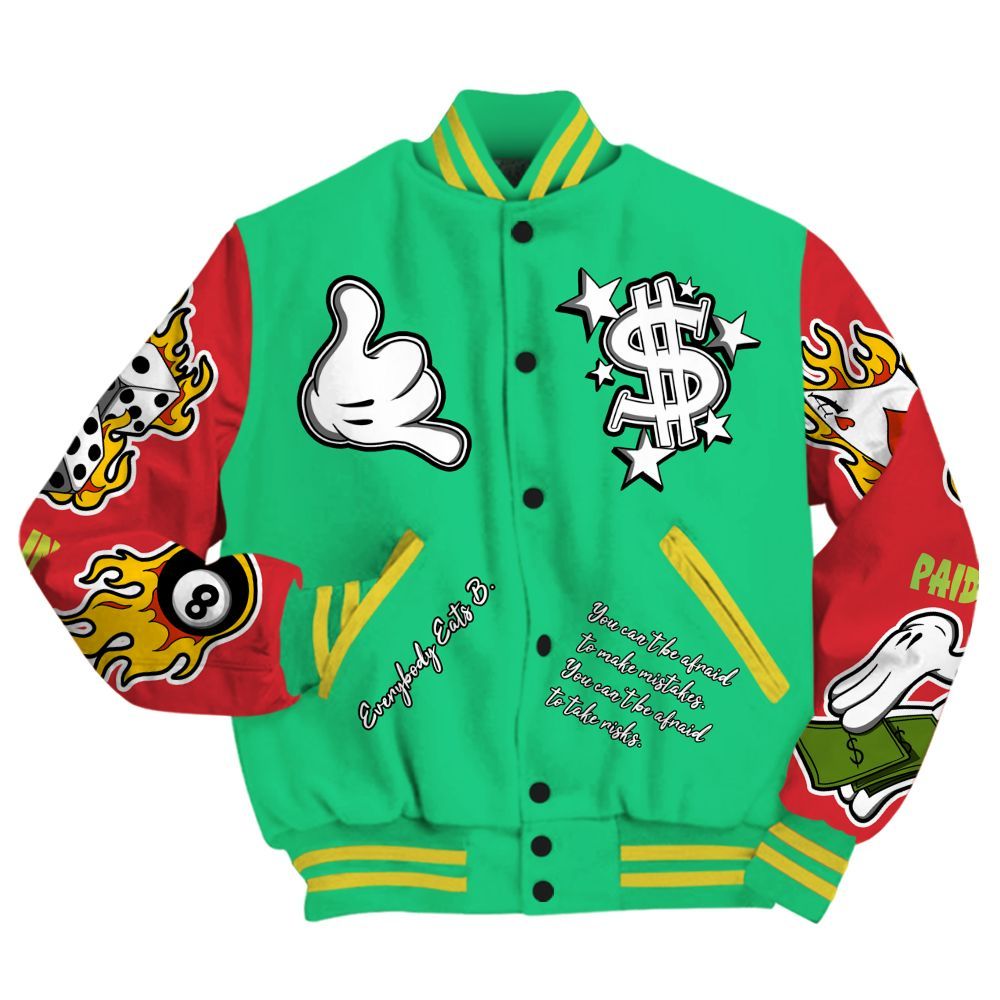 Varsity Jacket To Match Ja 3 Jurassic Park Explorer - Everybody Paid In Full Graphic All Over Print