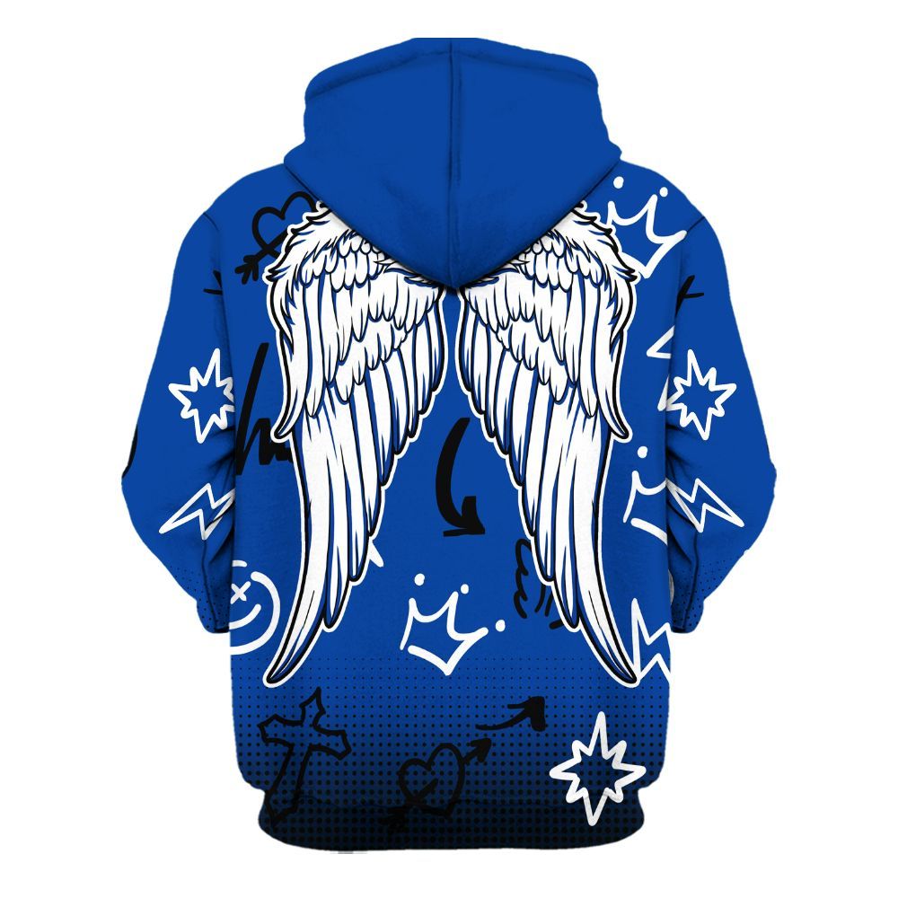 Hoodie To Match Hyper Royal 12s - Gods Guides Me Bear Graphics All Over Print