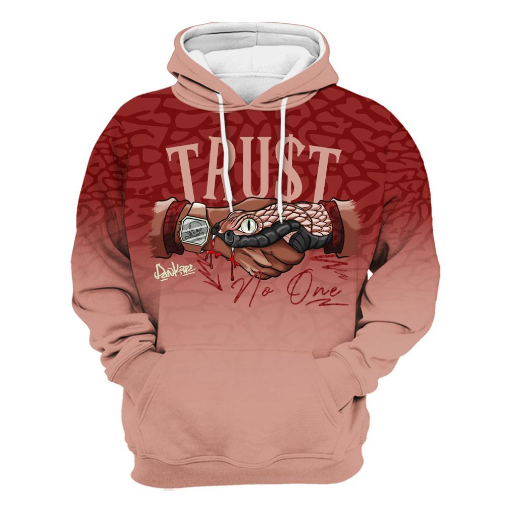 Hoodie To Match Valentines Day 3s - Snake Trust No One Drip All Over Print