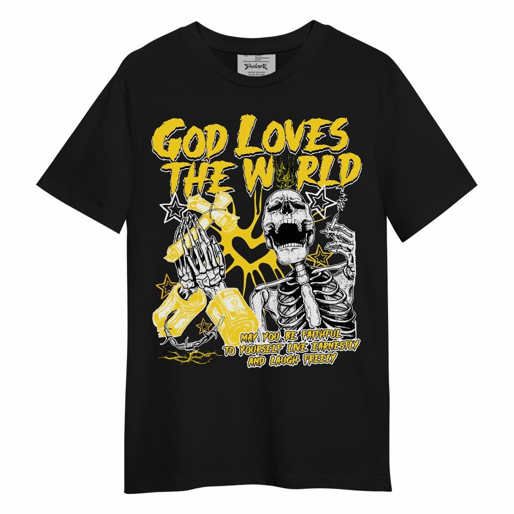 Shirt To Match Retro Thunder 4s - God Loves The World Unisex Shirt