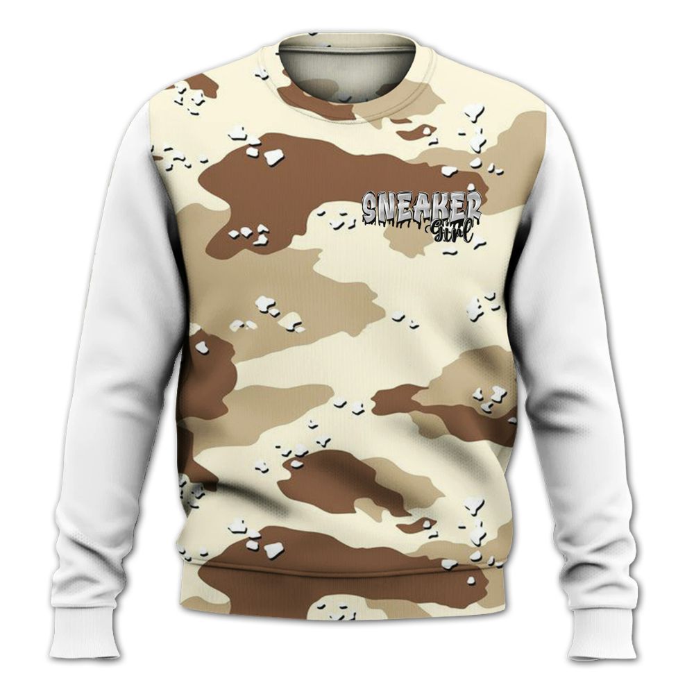 Sweatshirt To Match Desert Camo 3s - Custom Name Sneaker Girl Money All Over Print