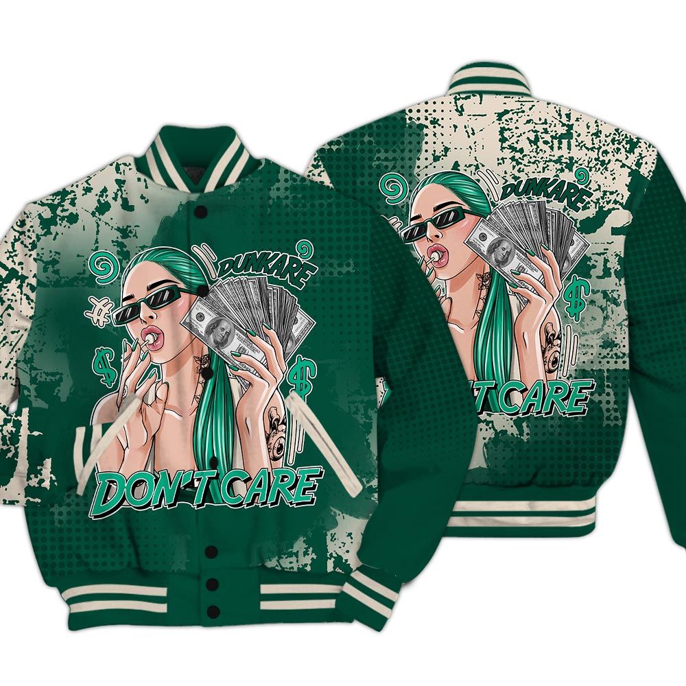 Varsity Jacket To Match Oxidized Green 4s - IDC Unique Glitch Dot Varsity Jacket Unisex
