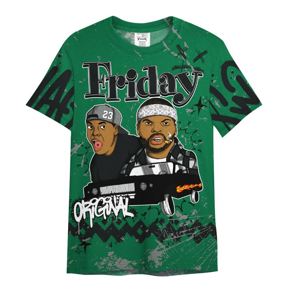 Shirt To Match Pine Green 3s - Friday Sneaker Crayon All Over Print