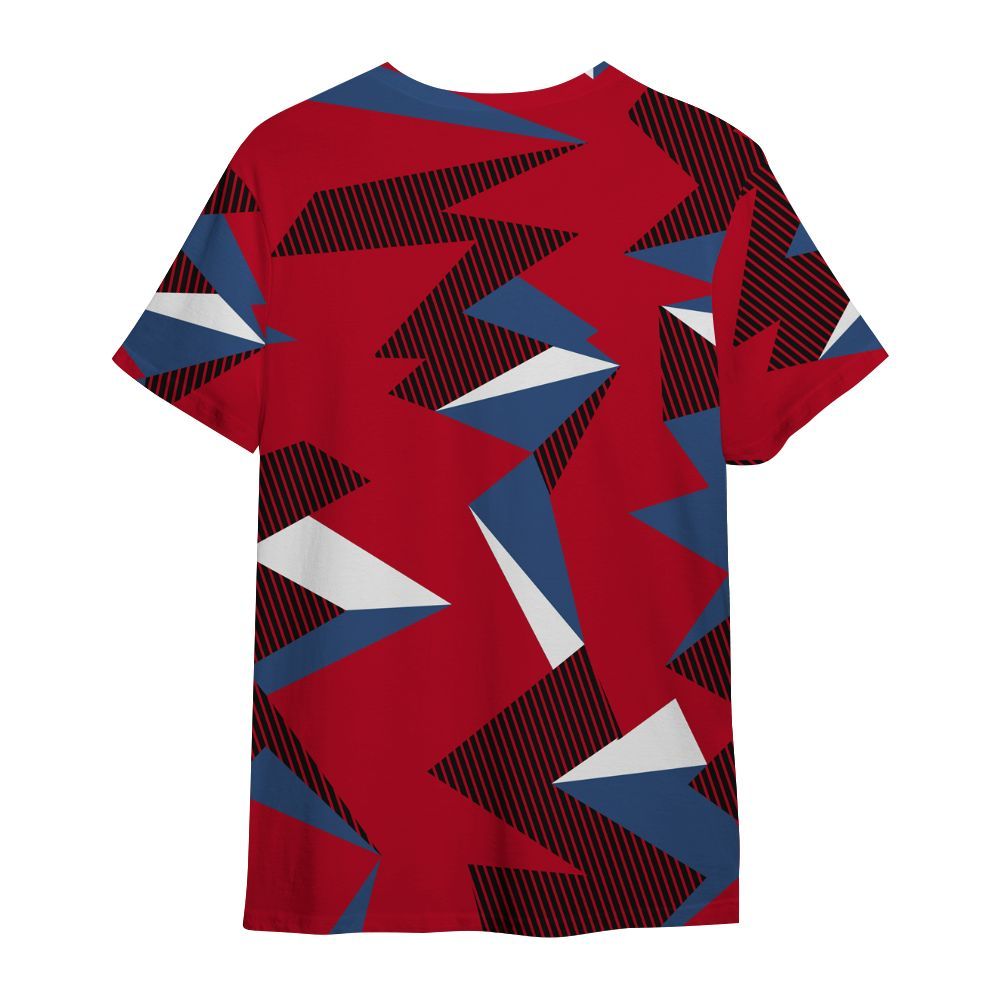 Shirt To Match Air Griffey Max Black Red Navy Blue 1s - Geometric Camouflage Pattern All Over Print