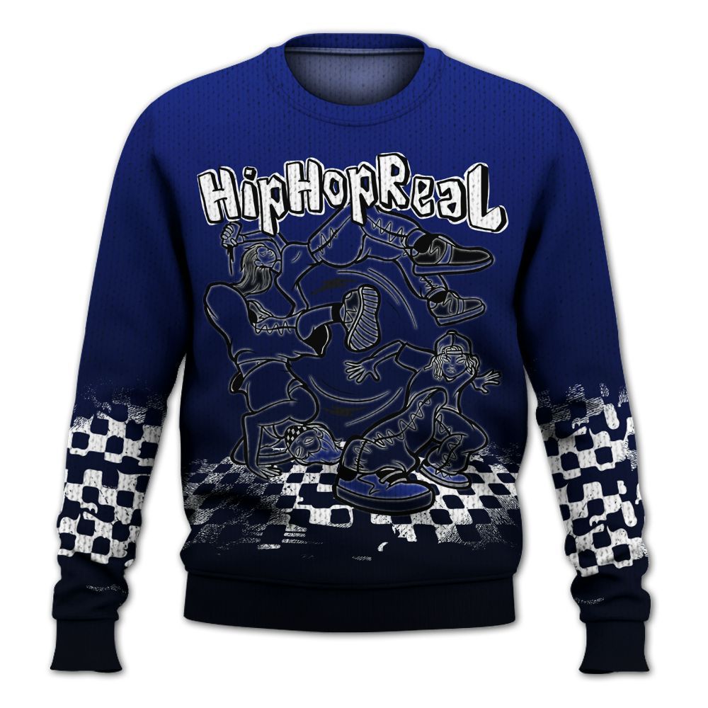 Knitted Sweater To Match Air Max Plus Black Racer Blue - Feel Life Street Style