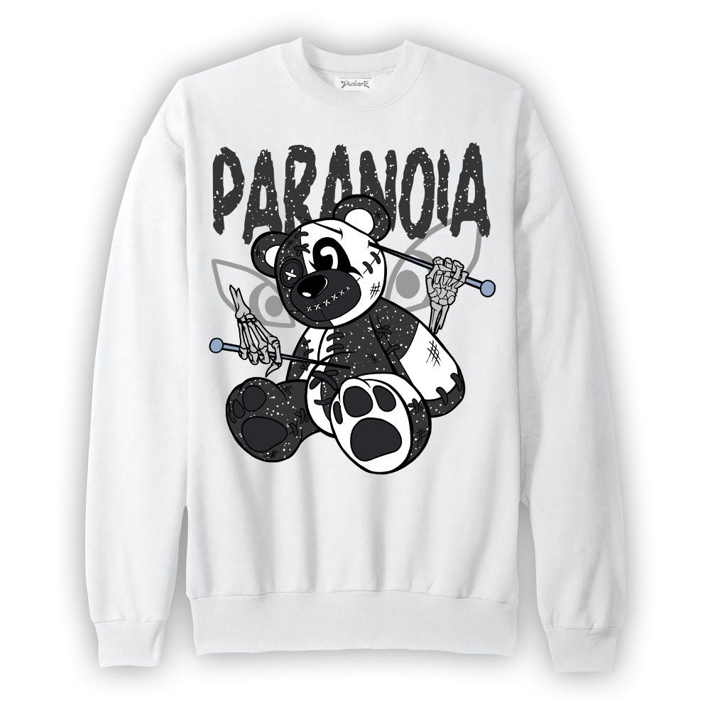 Sweatshirt To match Reverse Black White 6s Sweatshirt - Paranoia Bear Graphic