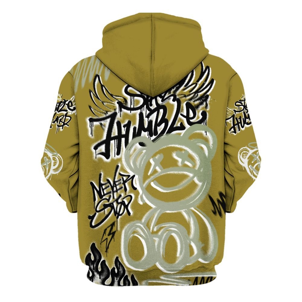 Hoodie To Match Air Flightposite Metallic Gold - Humble Drip Streetwear Graffity All Over Print