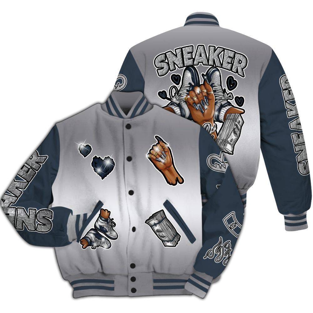 Varsity Jacket To Match Air Max 1 Jacquemus Blue - Sneakerz Girlz All Over Print