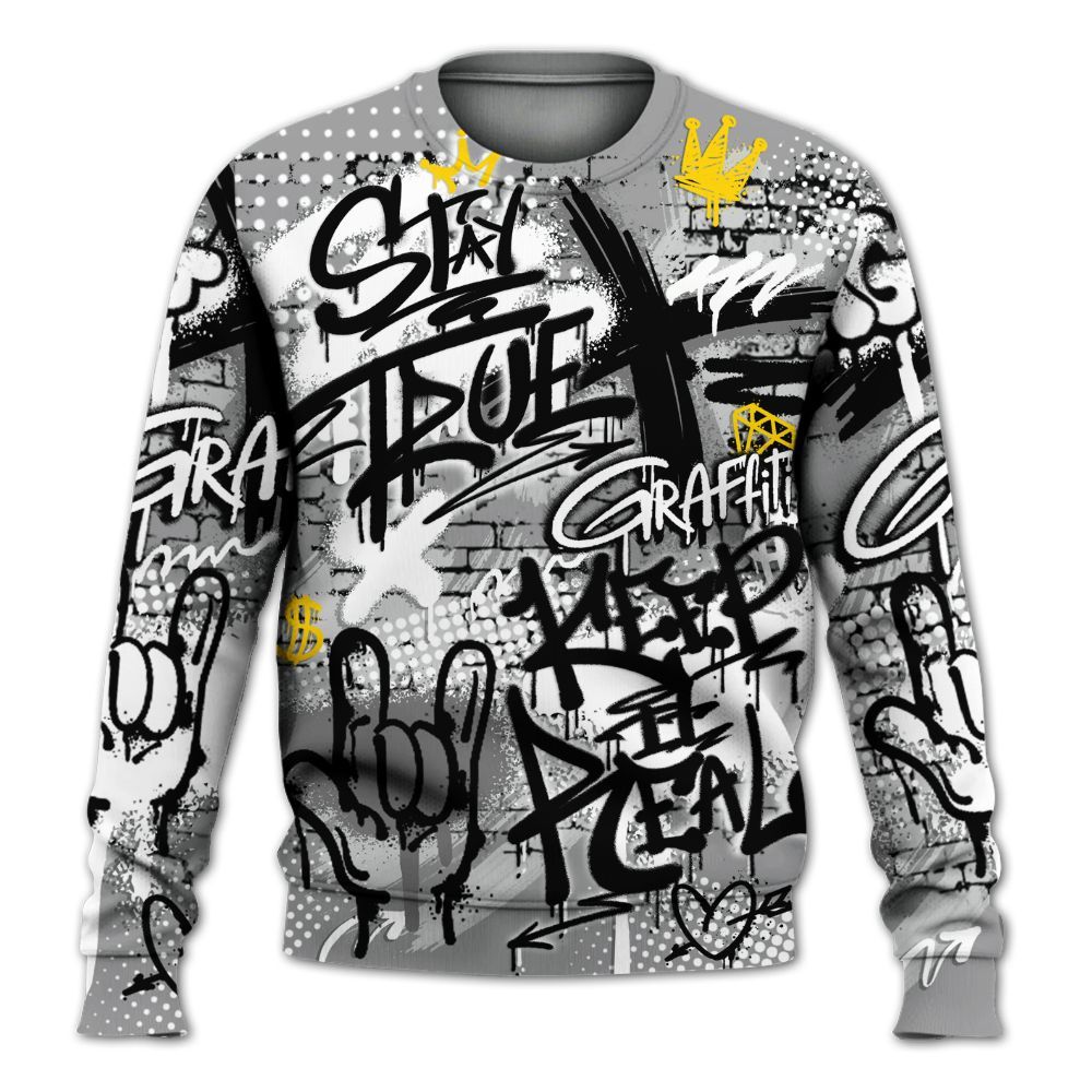 Sweatshirt To Match Retro Stealth 12s - True It Real Graffiti Streetwear All Over Print