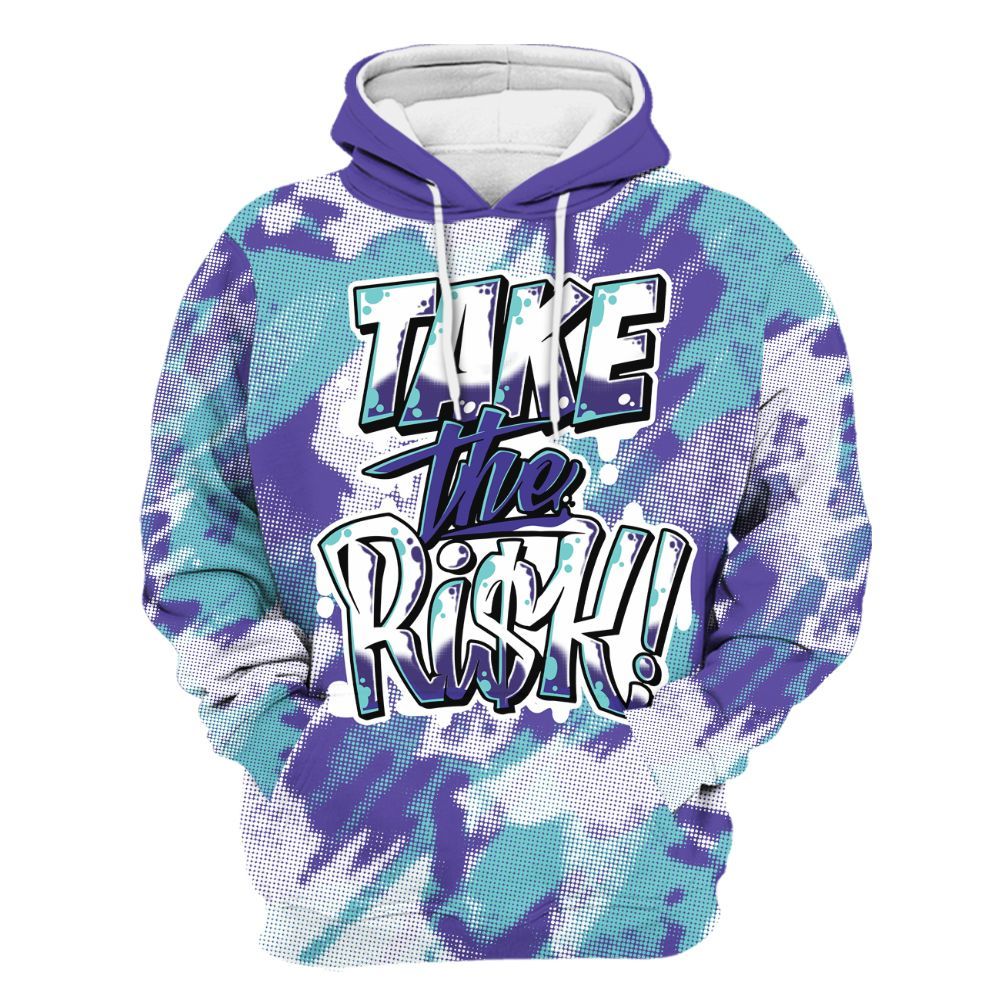 Hoodie To Match Low Hornets 1s - Take Risks Abstract All Over Print
