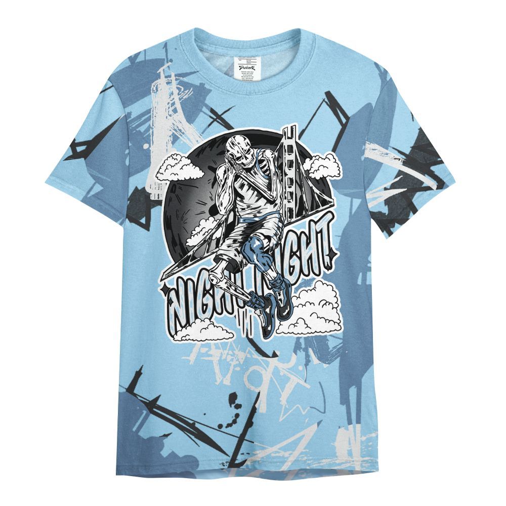 Shirt To Match Legend Blue 11s - Seeya Skeleton Messyz All Over Print