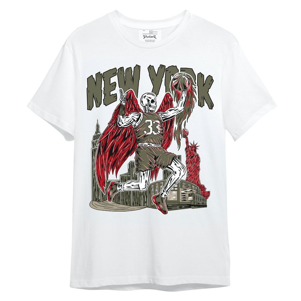 Shirt To Match Low OG Medium Olive 1s - Ewing Era Skeleton Unisex Shirt
