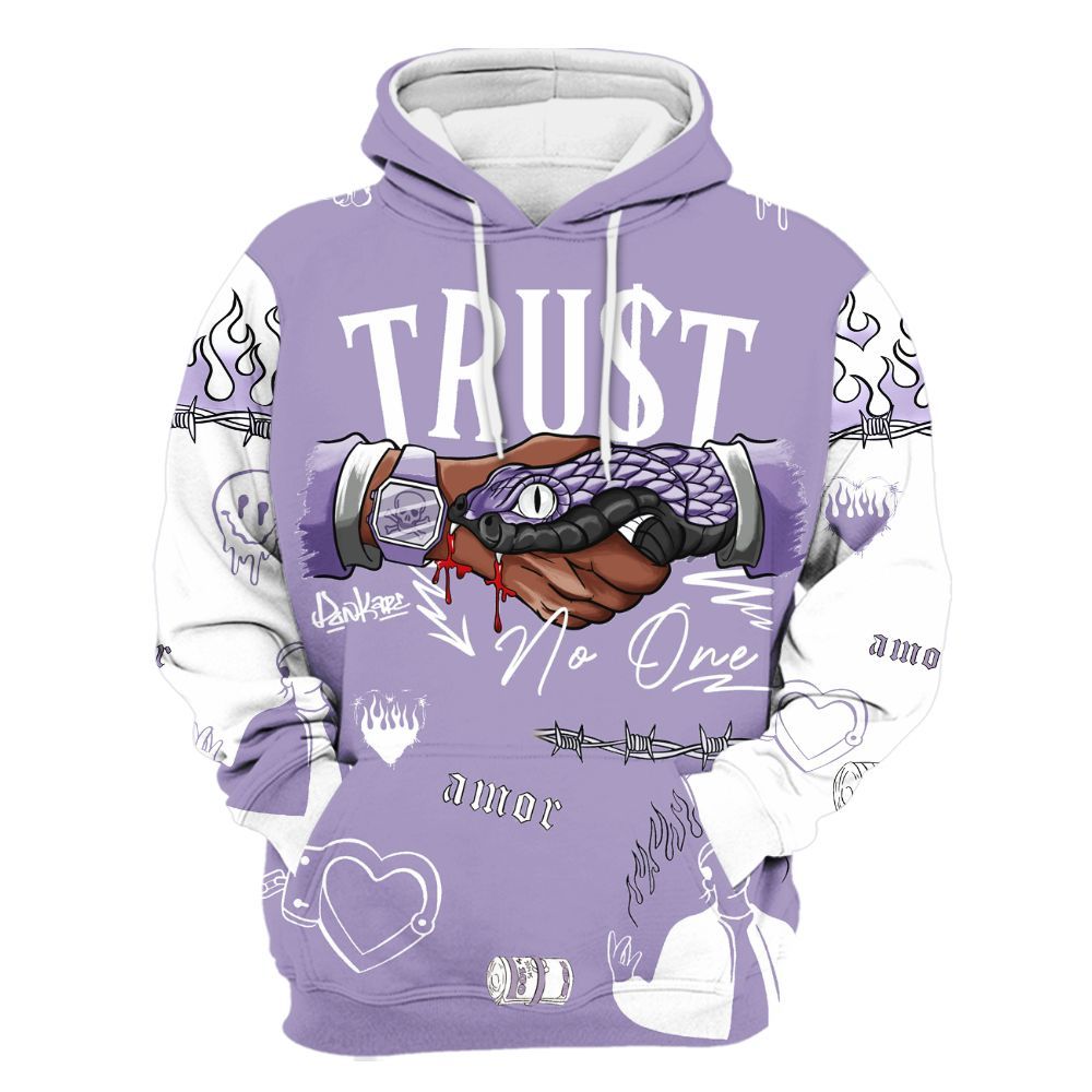 Hoodie To Match Low Pure Violet 11s - Snake Trust No One All Over Print