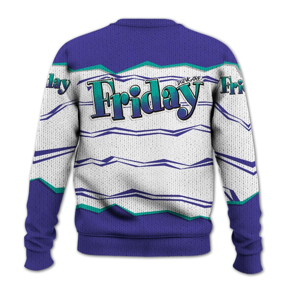 Sweater To Match Retro Grape 5s - Friday Movie 90s TV Graphic