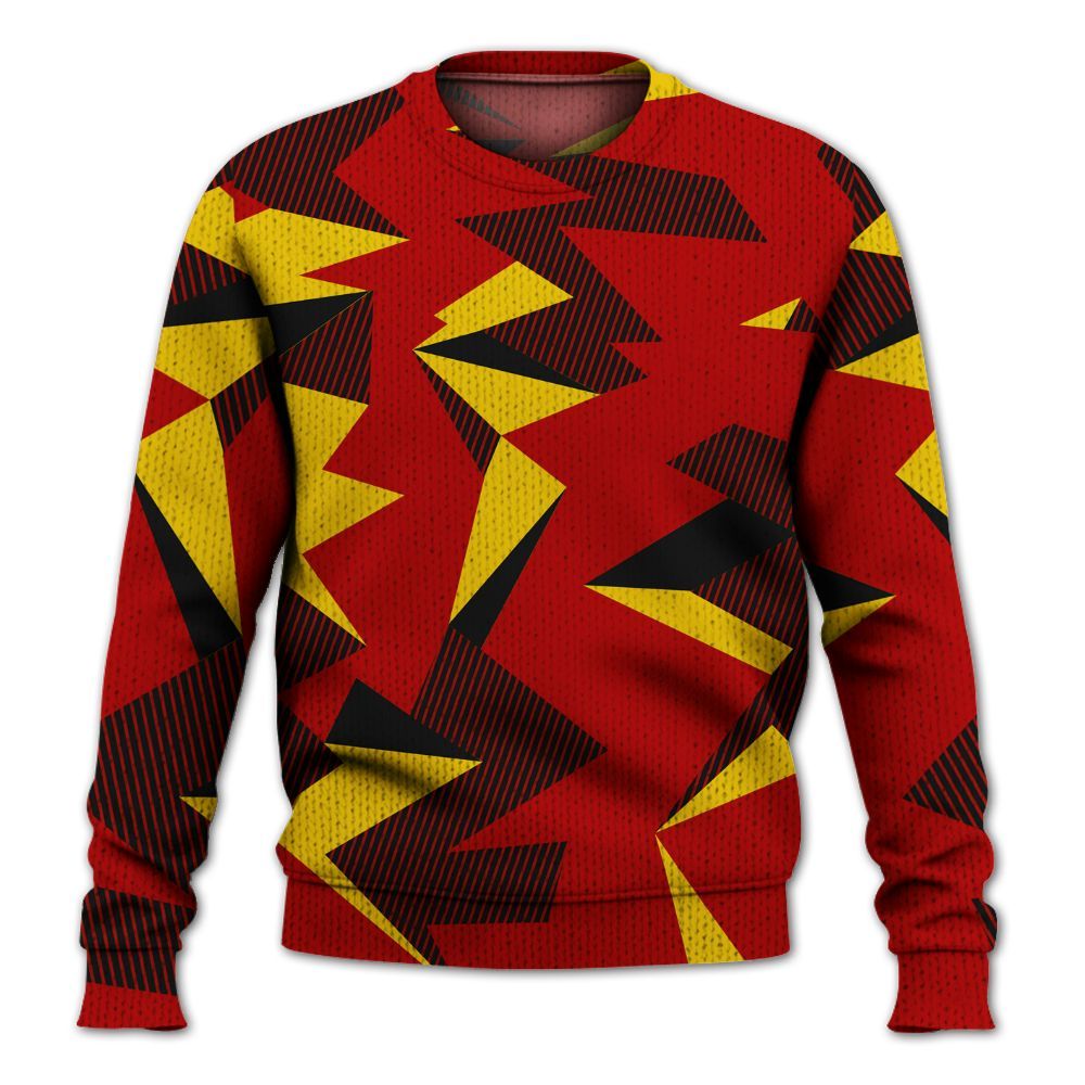 Sweater To Match Low Lucky Cat 1s - Geometric Camouflage Pattern Graphic