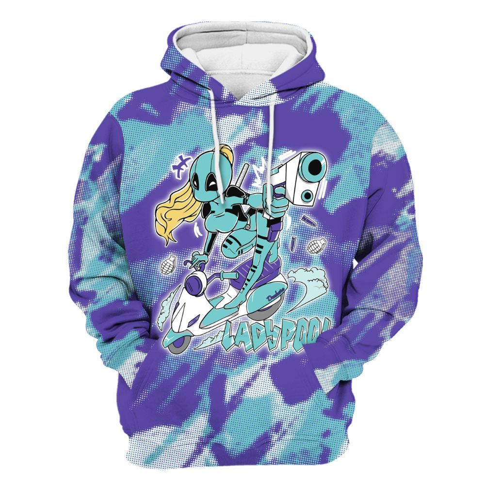 Hoodie To Match Low Hornets 1s - Lady Pool Cartoon Abstract Halftone All Over Print