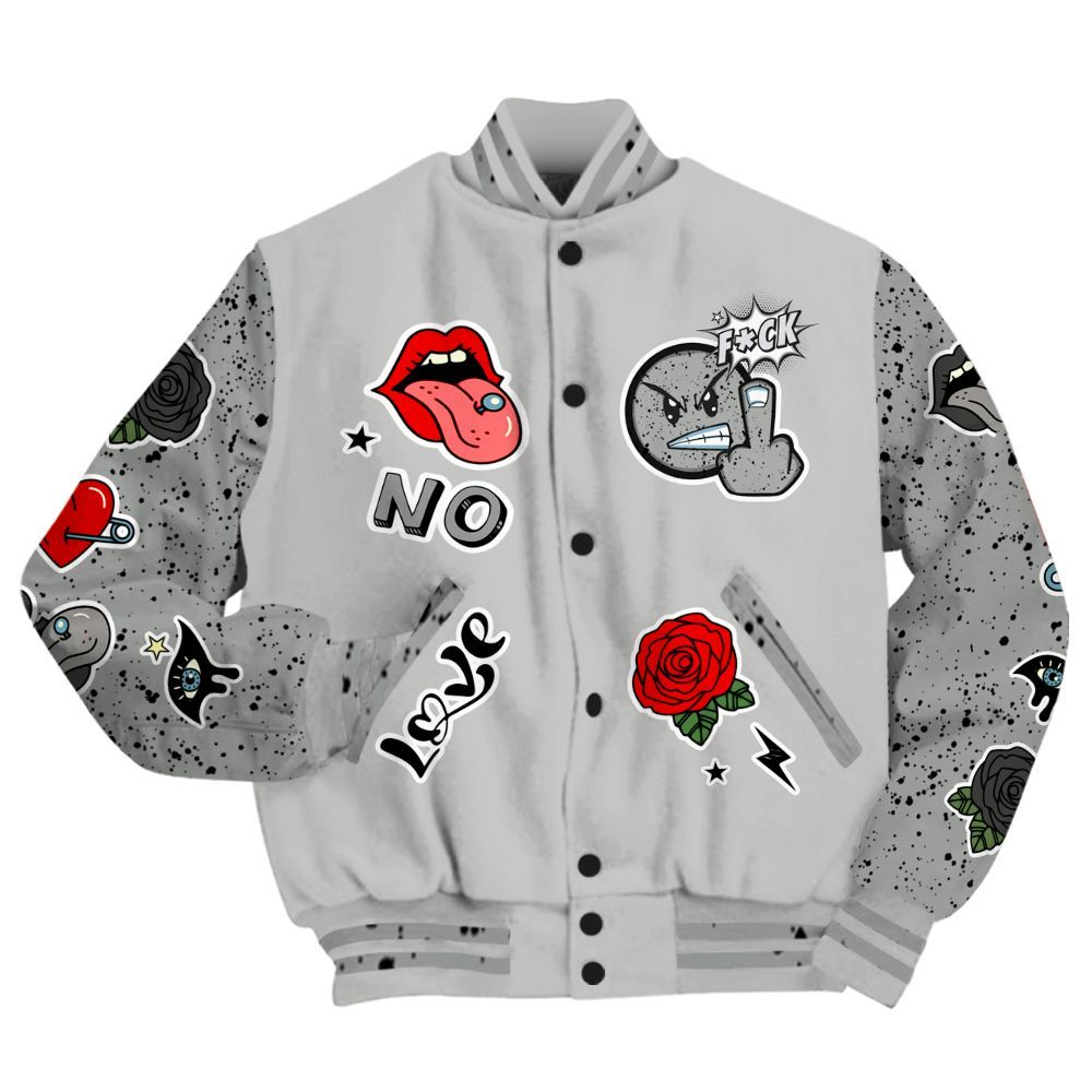 Varsity Jacket To Match Retro White Oreo 4s - FK Around Find Out All Over Print