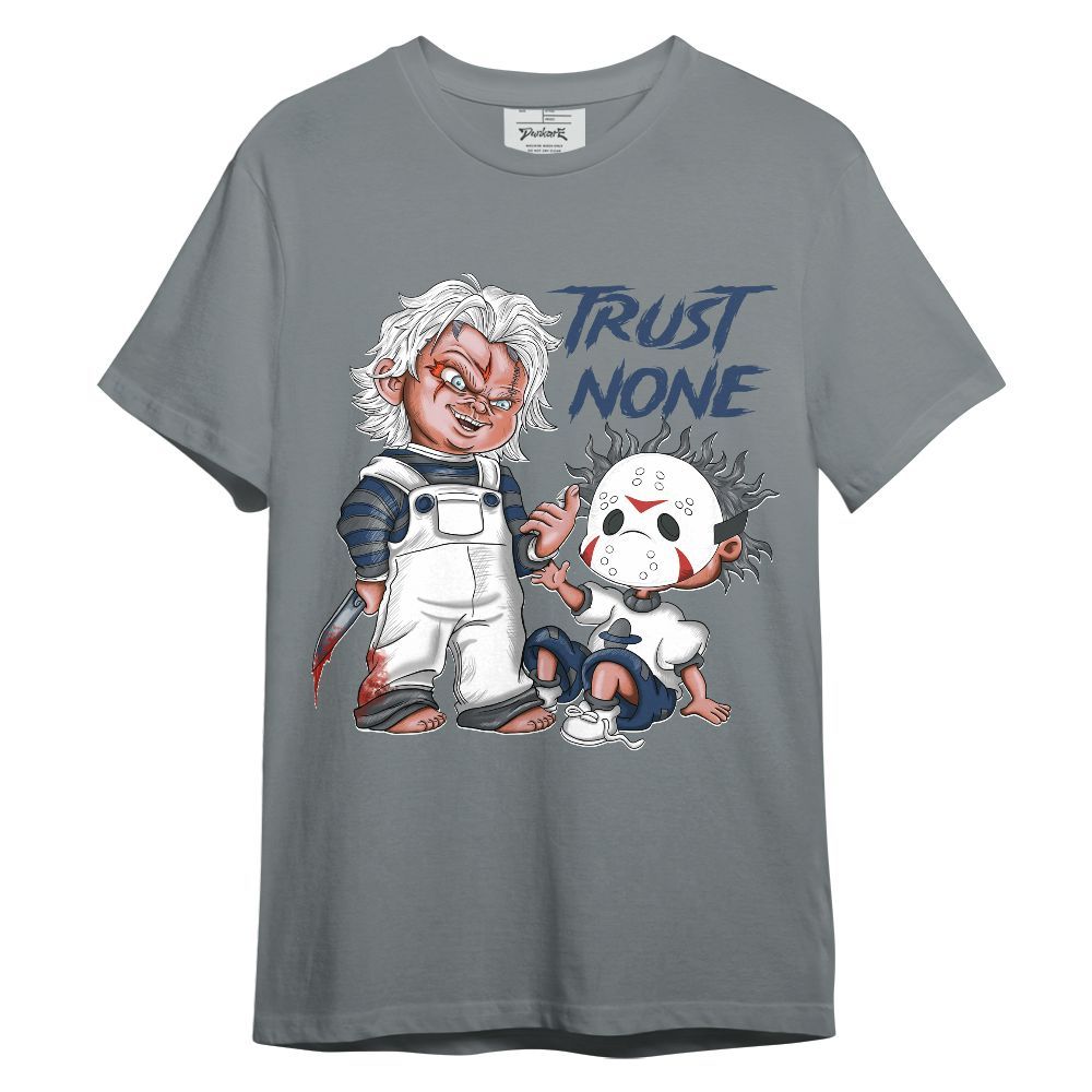 Shirt To Match Flint Grey 9s - Trust No One Scary Graphic