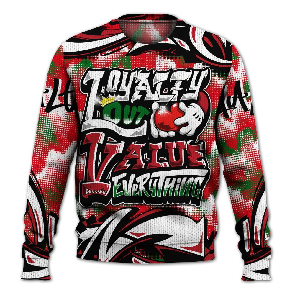 Sweater To Match Chicago 13s - Loyalty Out Value Graffiti Graphic