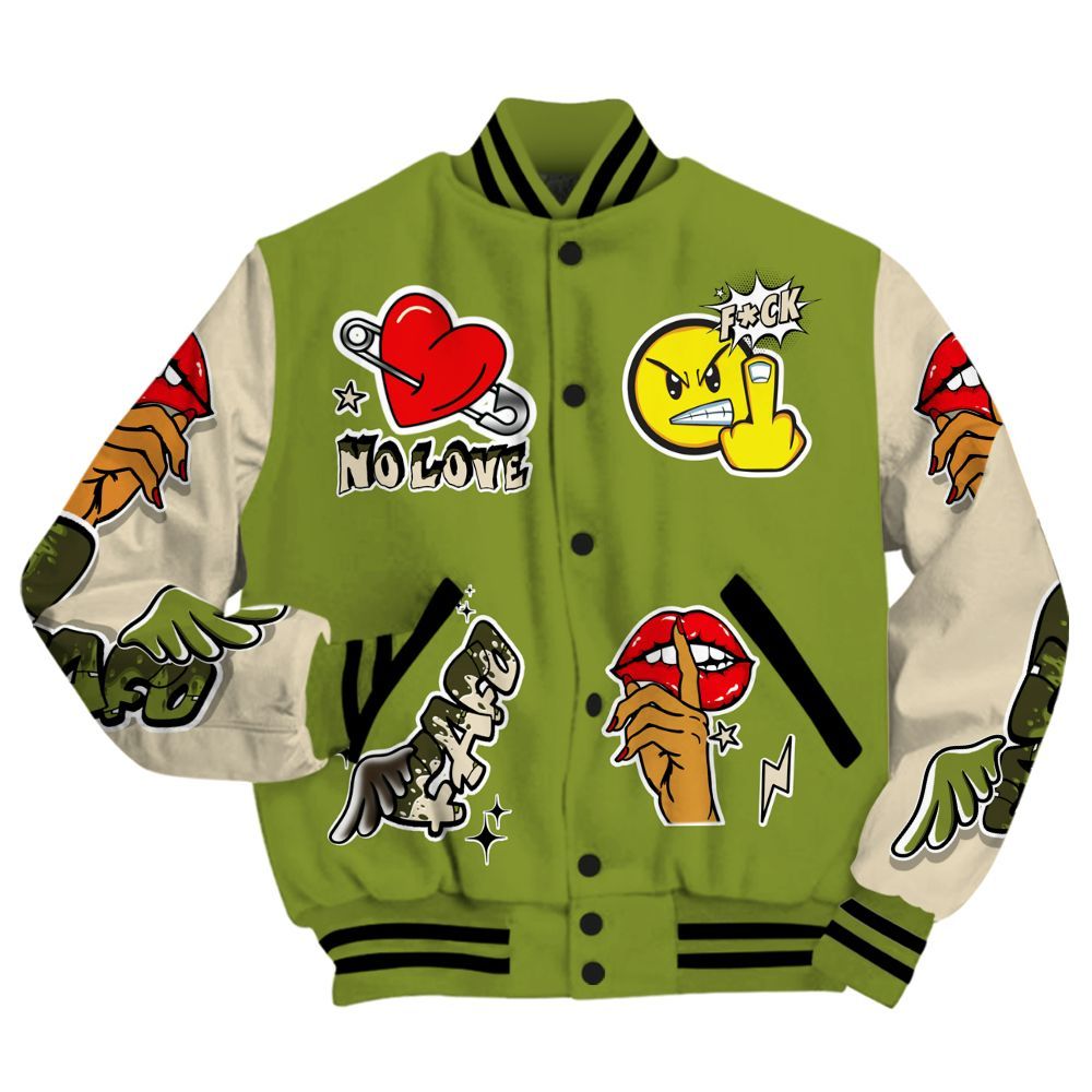 Varsity Jacket To Match SB Dunk Low Asparagus - FK Around Find Out All Over Print