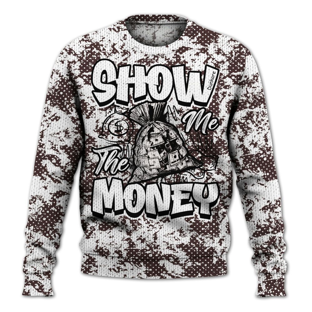 Knitted Sweater To Match Burgundy Crush 3s - Show Me The Money Retro