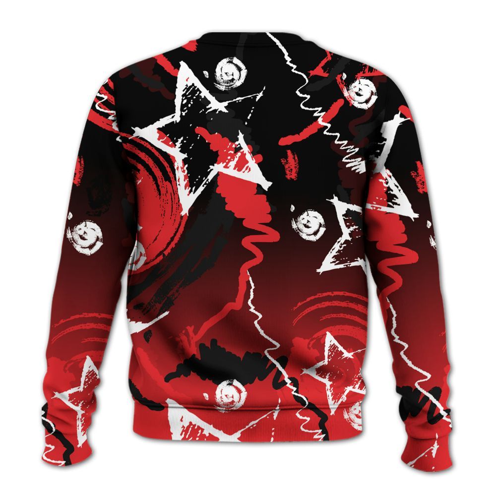 Sweatshirt To Match Chile Red 9s - Grind Shine Later Drip All Over Print