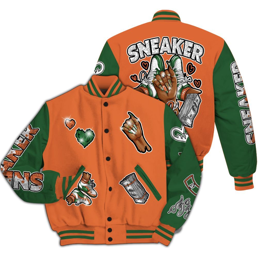 Varsity Jacket To Match Low Miami 5s - Sneakerz Girlz All Over Print