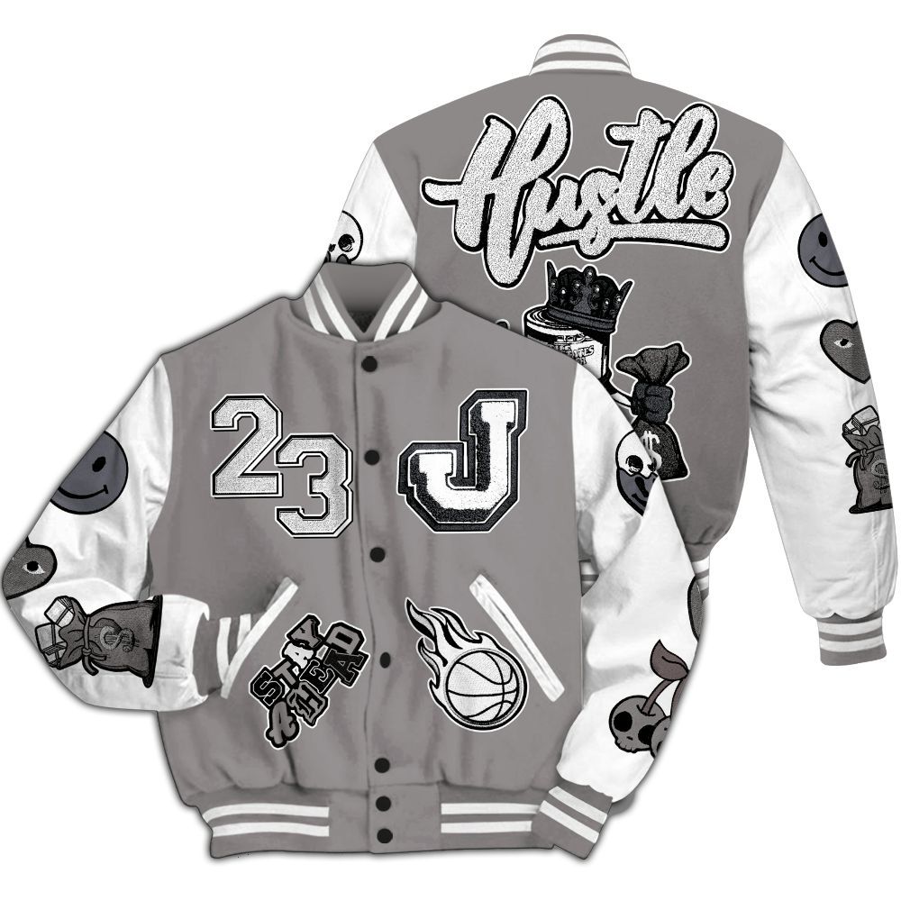 Varsity Jacket To Match Cool Grey 11s - Hustles Money Number 23 All Over Print