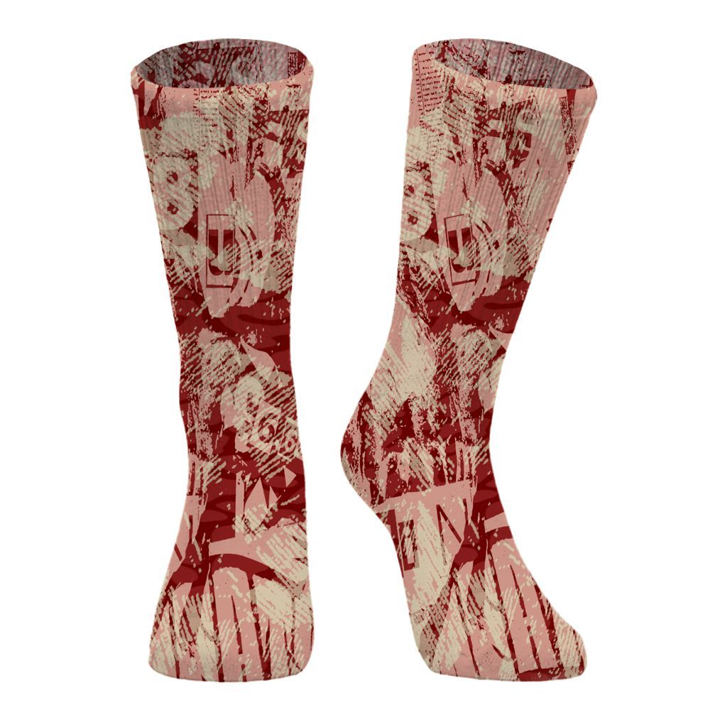 Sock To Match Valentines Day 3s - Grunge Pattern Graphic