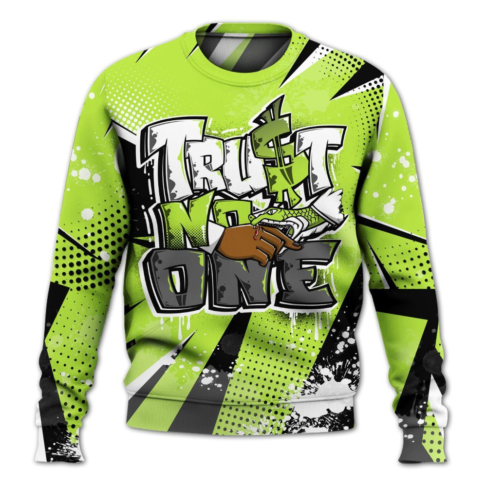 Sweatshirt To Match Air Force 1 Low Dance Volt - Poly Trust No One Dripping All Over Print