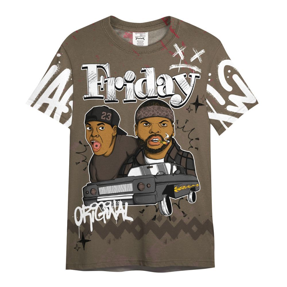 Shirt To Match AMM Dark Mocha 4s - Friday Sneaker Crayon All Over Print