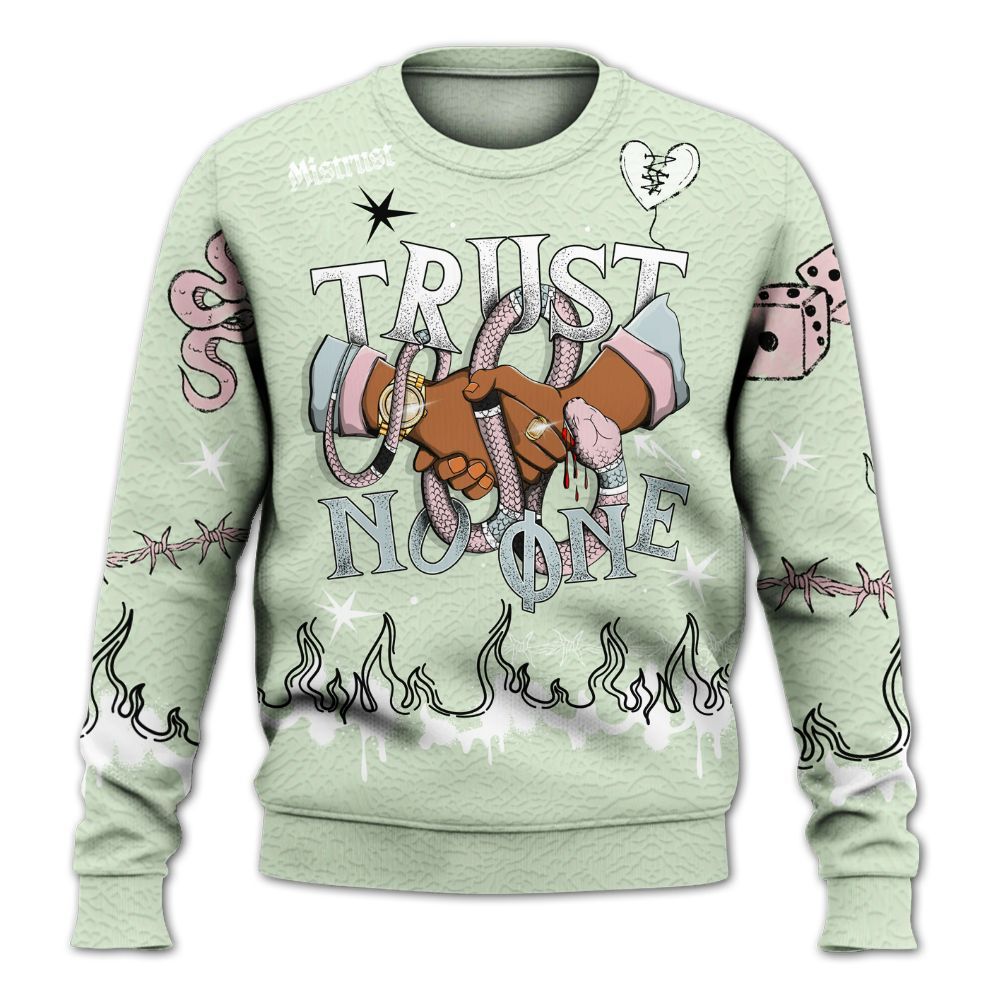 Sweatshirt To Match Spring Is In The Air 3s - Trust No One Snake-Bite Doodle Crayon All Over Print