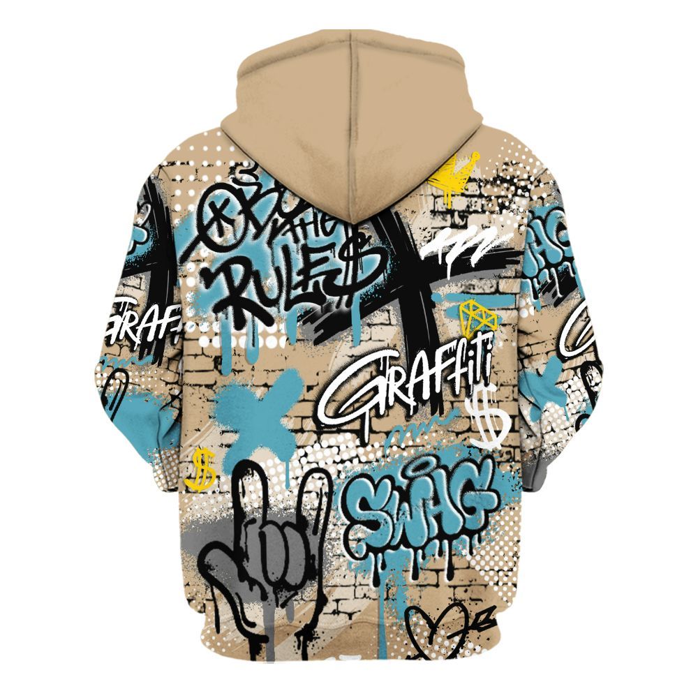 Hoodie To Match H-Town 11s - True It Real Graffiti Streetwear All Over Print