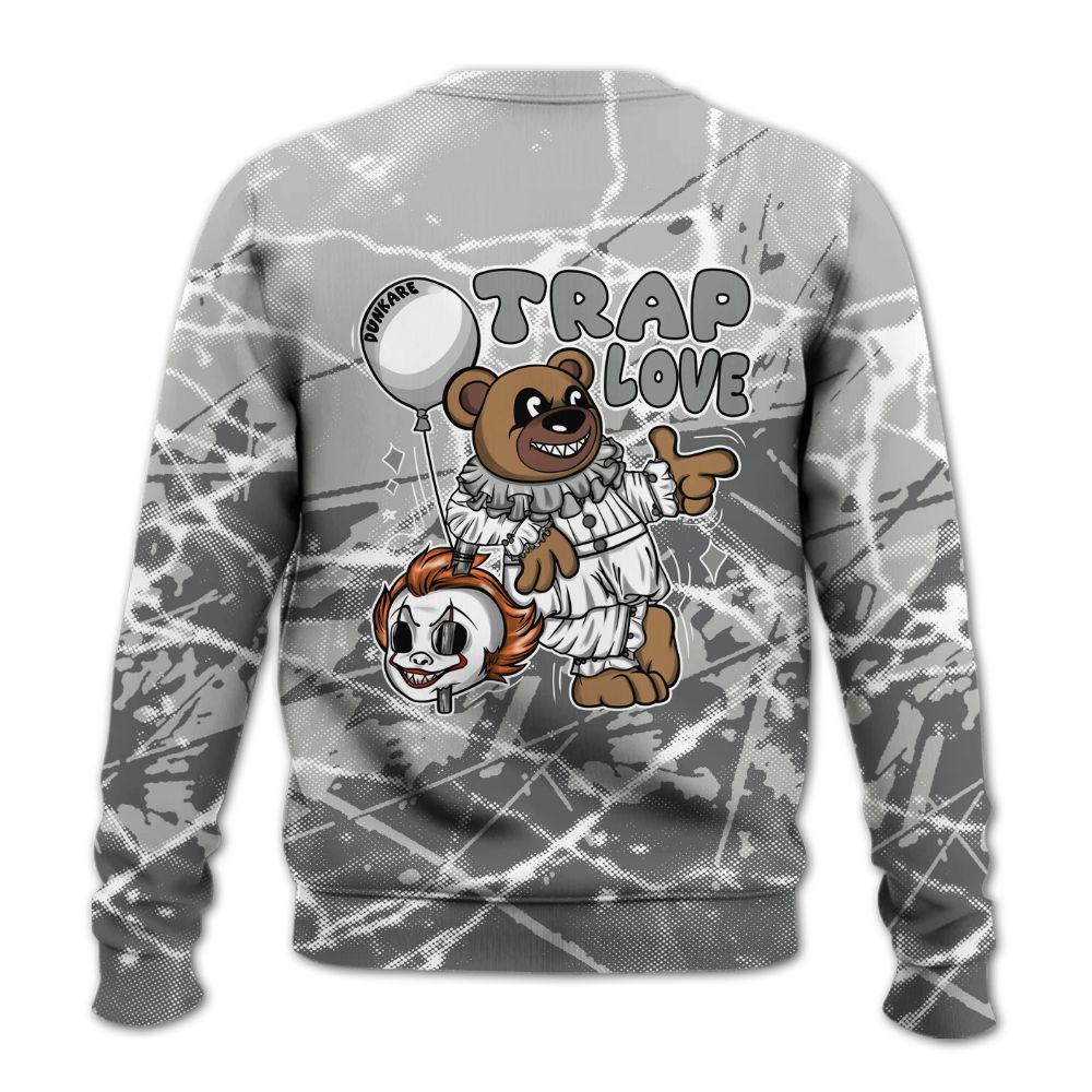 Sweatshirt To Match Retro Wet Cement 4s - Trap Loves Bear Profound All Over Print