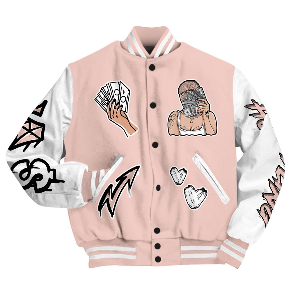 Varsity Jacket To Match Low Legend Pink 11s - Hustling Unique All Over Print