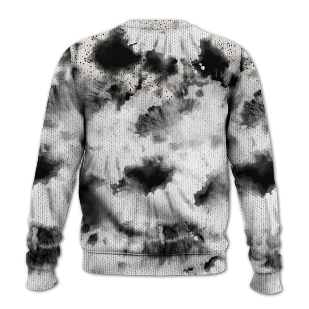 Knitted Sweater To Match Retro Reverse Metallic 5s - Tie Dye FK Around Find Out